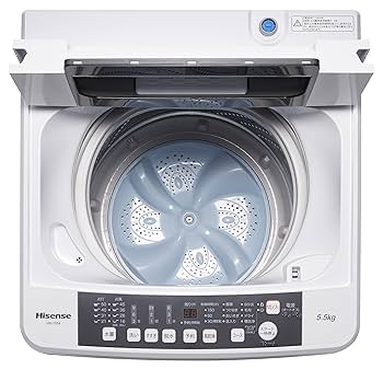 Hisense(ハイセンス) 洗濯機HW-T55A Hisense （ハイセンス） 全自動洗濯機 5.5kg 白 HW-T55A - アスクル