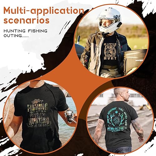 Miniatura 6 de Tintnut Real Tree Vinilo de transferencia de calor  10 hojas de 10 x 12 pulgadas con patrón de camuflaje para planchar en vinilo para Hunter al aire