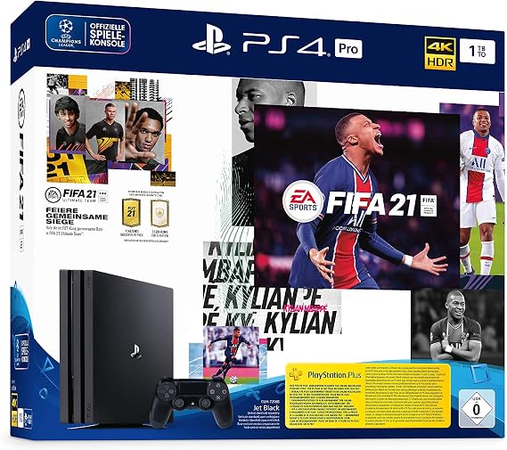 playstation 4 pro konsole - 1 tb jet black with ea sports fifa 21 ps 4 (incl. Free upgrade to ps 5)