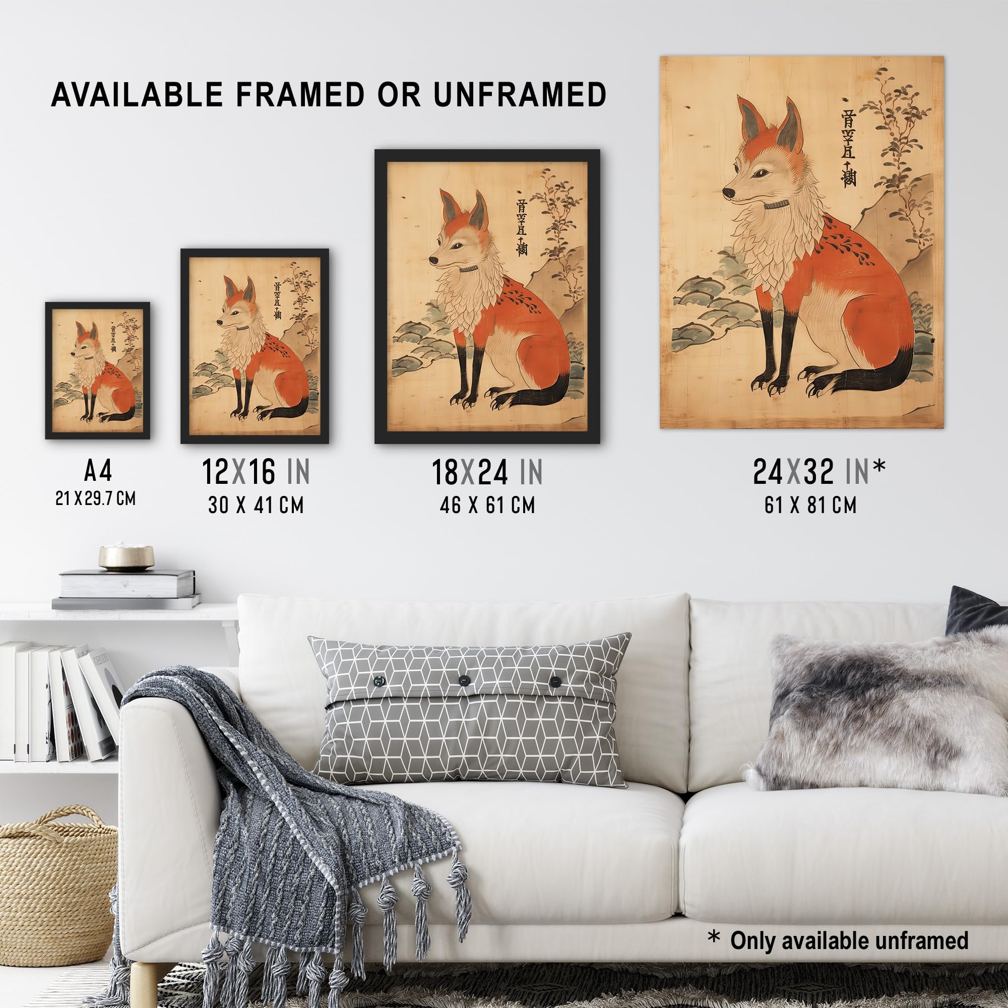 Artery8 Edo Period Kitsune Red Fox Portrait Simple Japanese Ukiyo