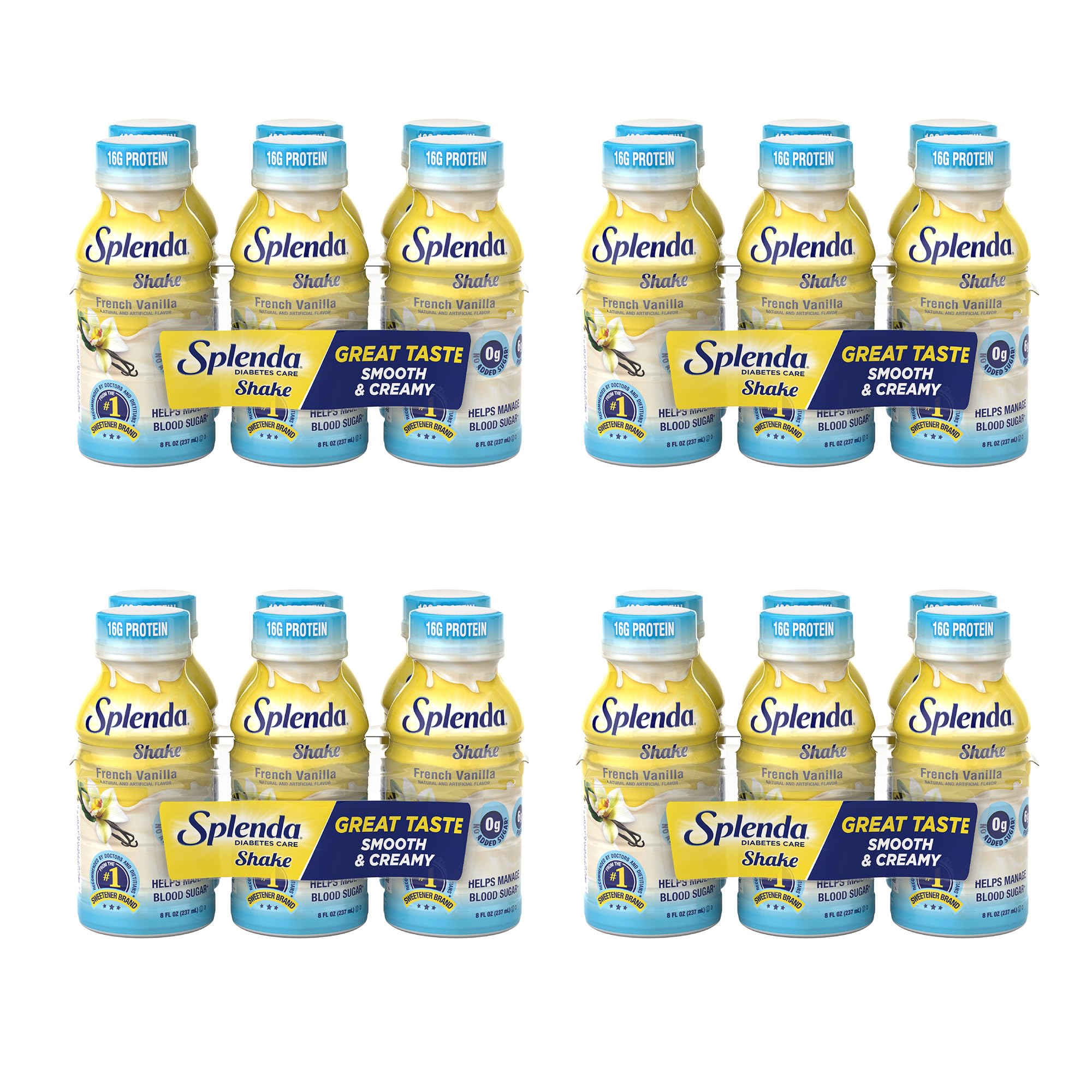 Diabetes Care Shakes - Meal Replacement Shake, French Vanilla, 8 Fl Oz (Pack of 24)