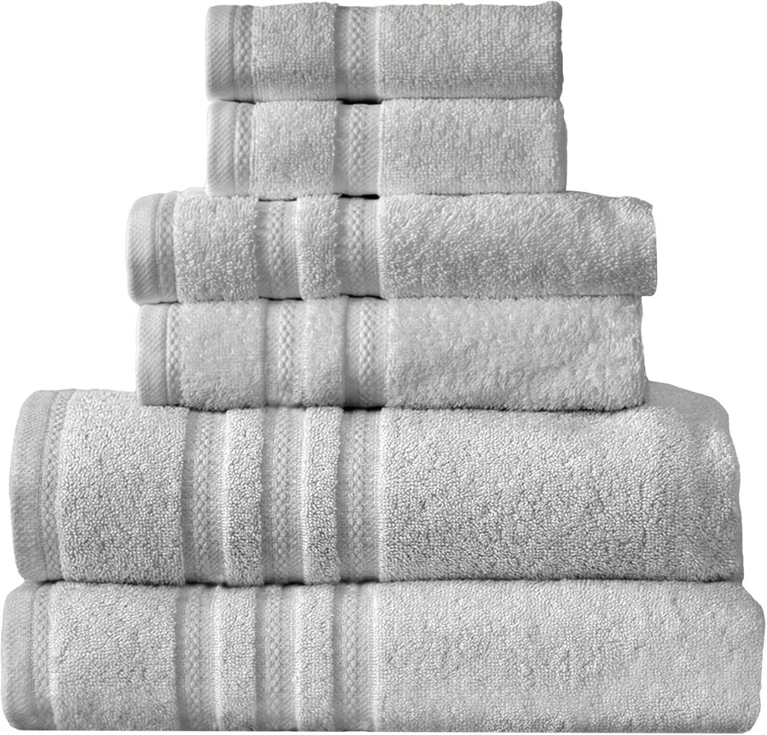 Arm & Hammer Performance Bath Towel Set, 6 Piece, Light Grey