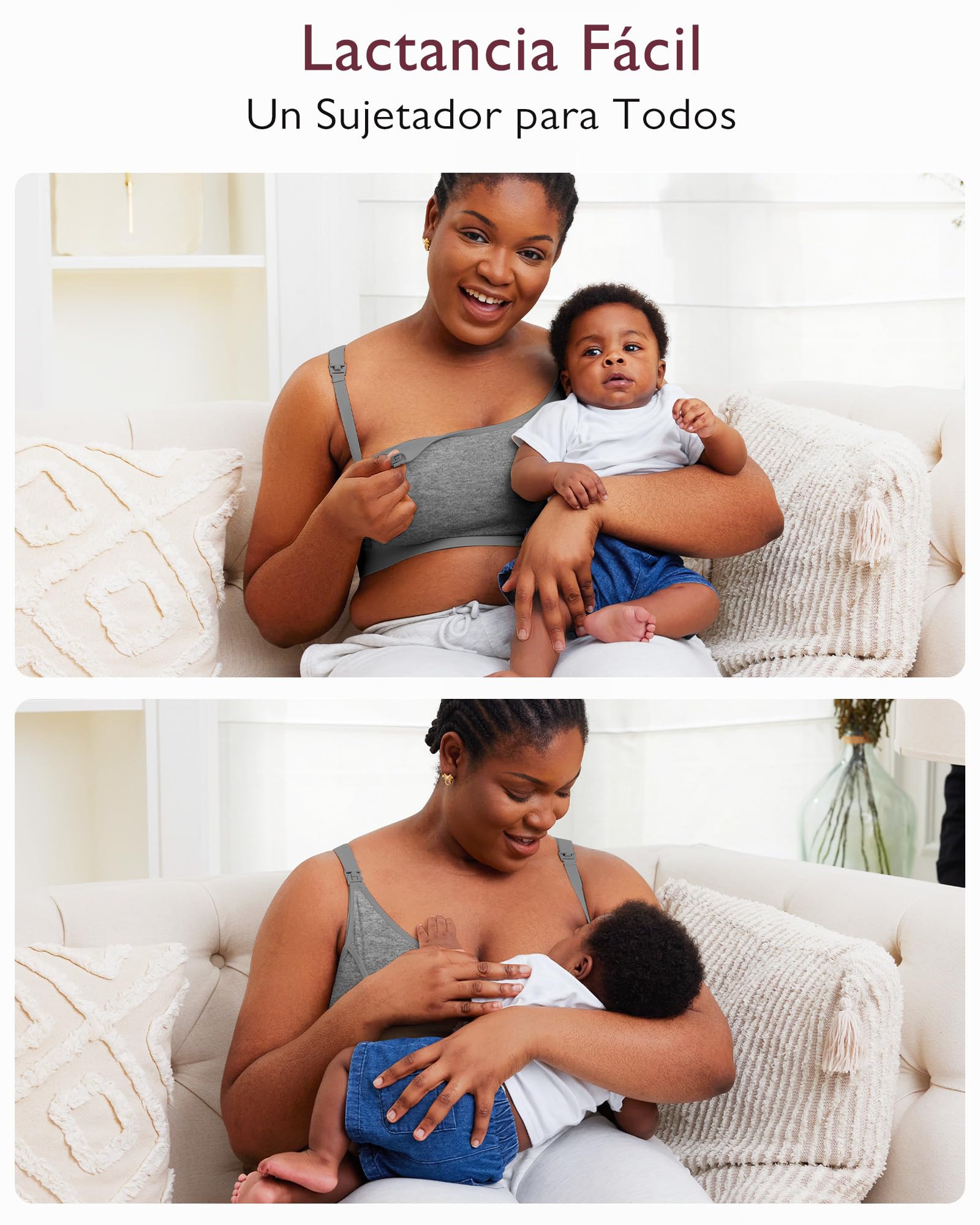 momcozy Sujetador Lactancia Ajustable, Sujetador de Extracción Manos Libres, Brasier de Maternidad sin Aros 2 en 1 para Extracción & Lactancia - 5