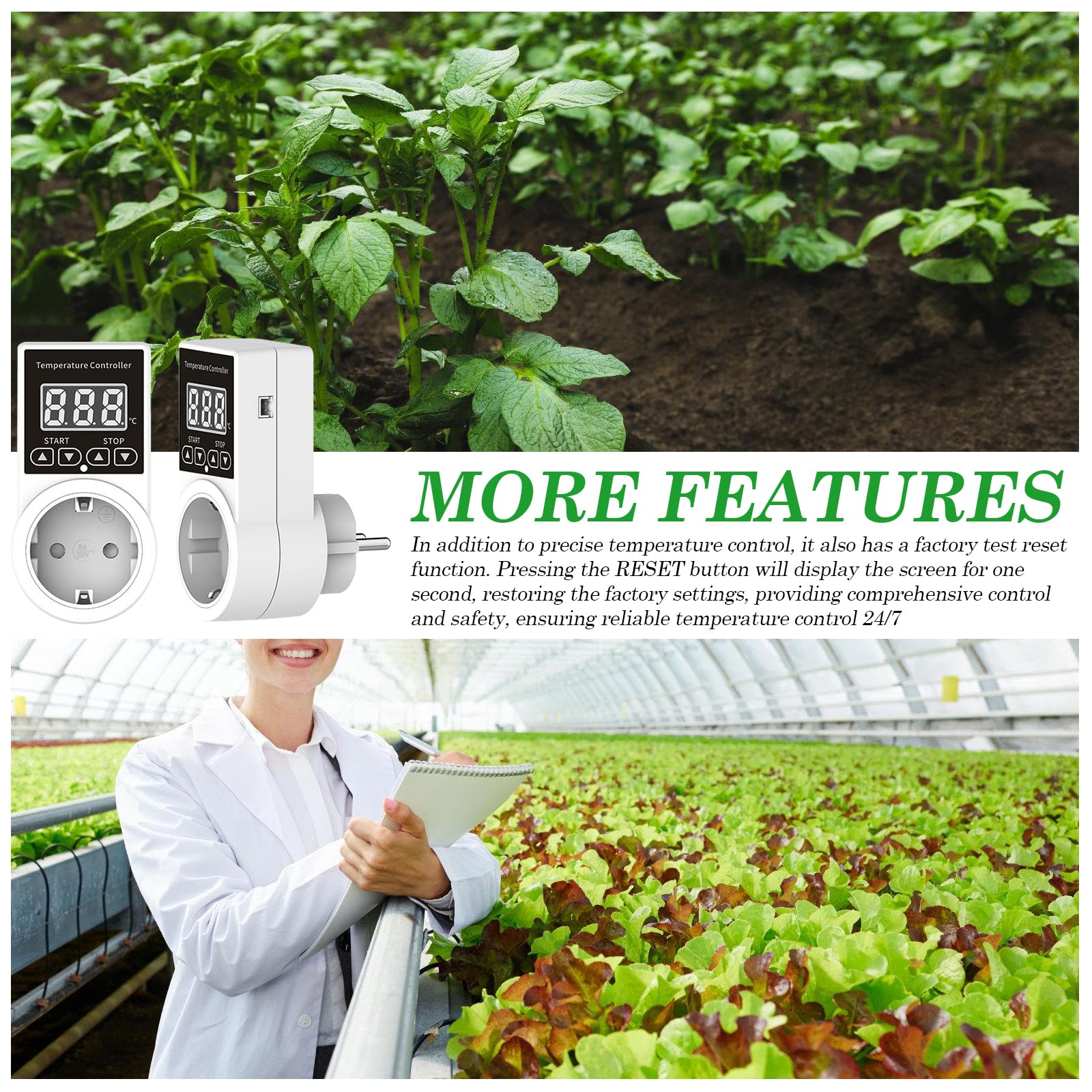 Termostato Digitale Per Riscaldamento - 2 Pezzi Con Sonda, Controllo Temperatura Per Serra E Germinazione - Foto 11