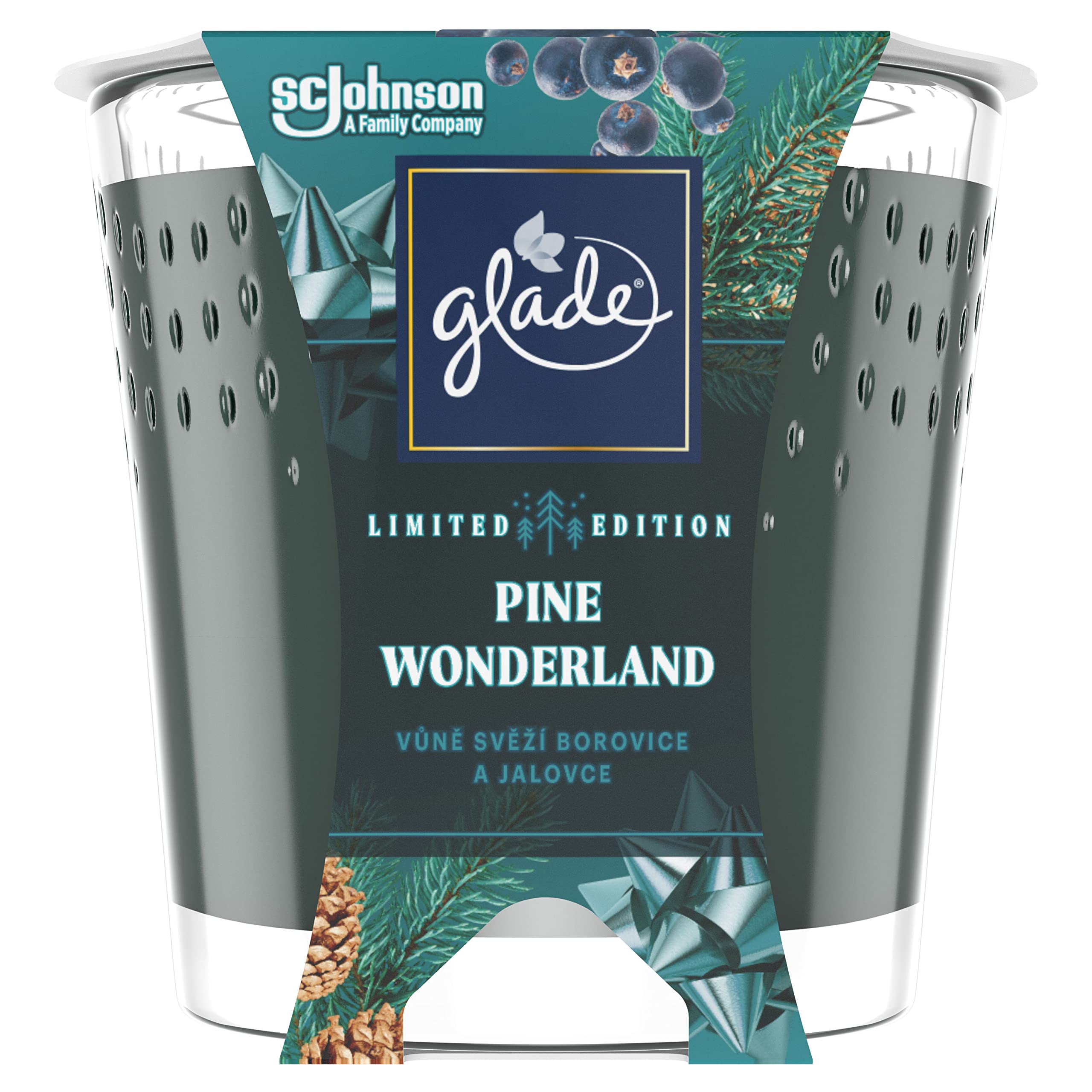 Glade Candle 4 oz Pine Wonderland Juniper Berry Scented Candle