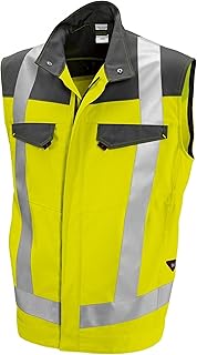 Chaleco BP 2013 845 8653, color amarillo y gris oscuro, talla 62 N
