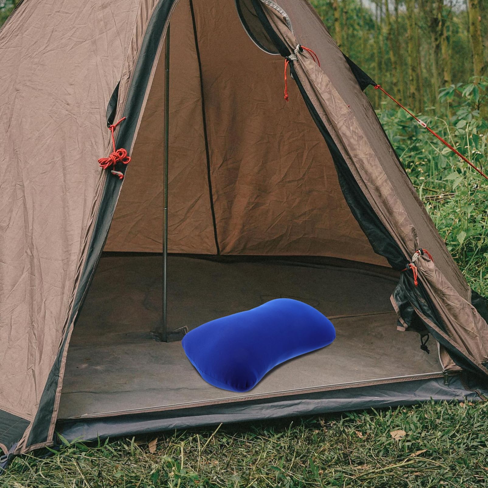 Almohada de Viaje Compacta Diseño Multifuncional de Espuma y Partículas en Forma de Hueso, Portátil y Lavable para Cuello y Lumbar en Actividades al Aire Libre