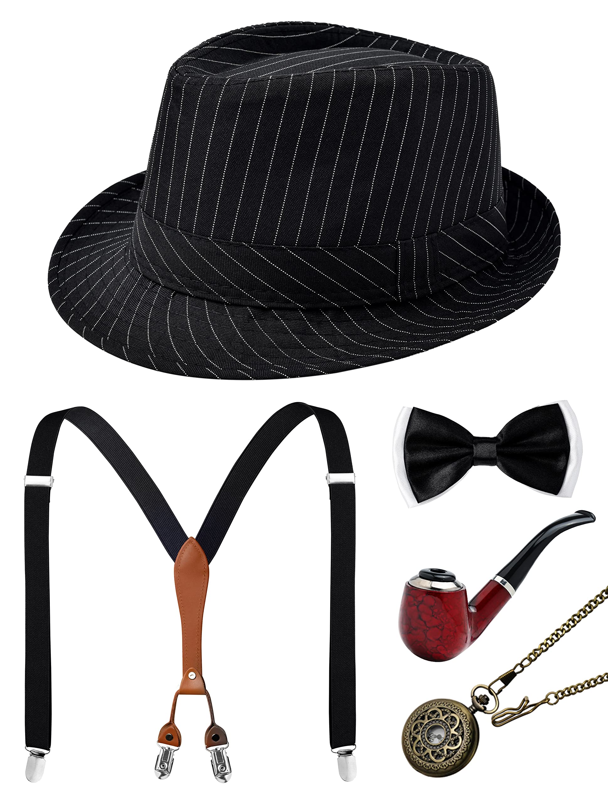 Buy 1920s Mens Costume Peaky Blinders Gatsby 1950s Fedora Hat