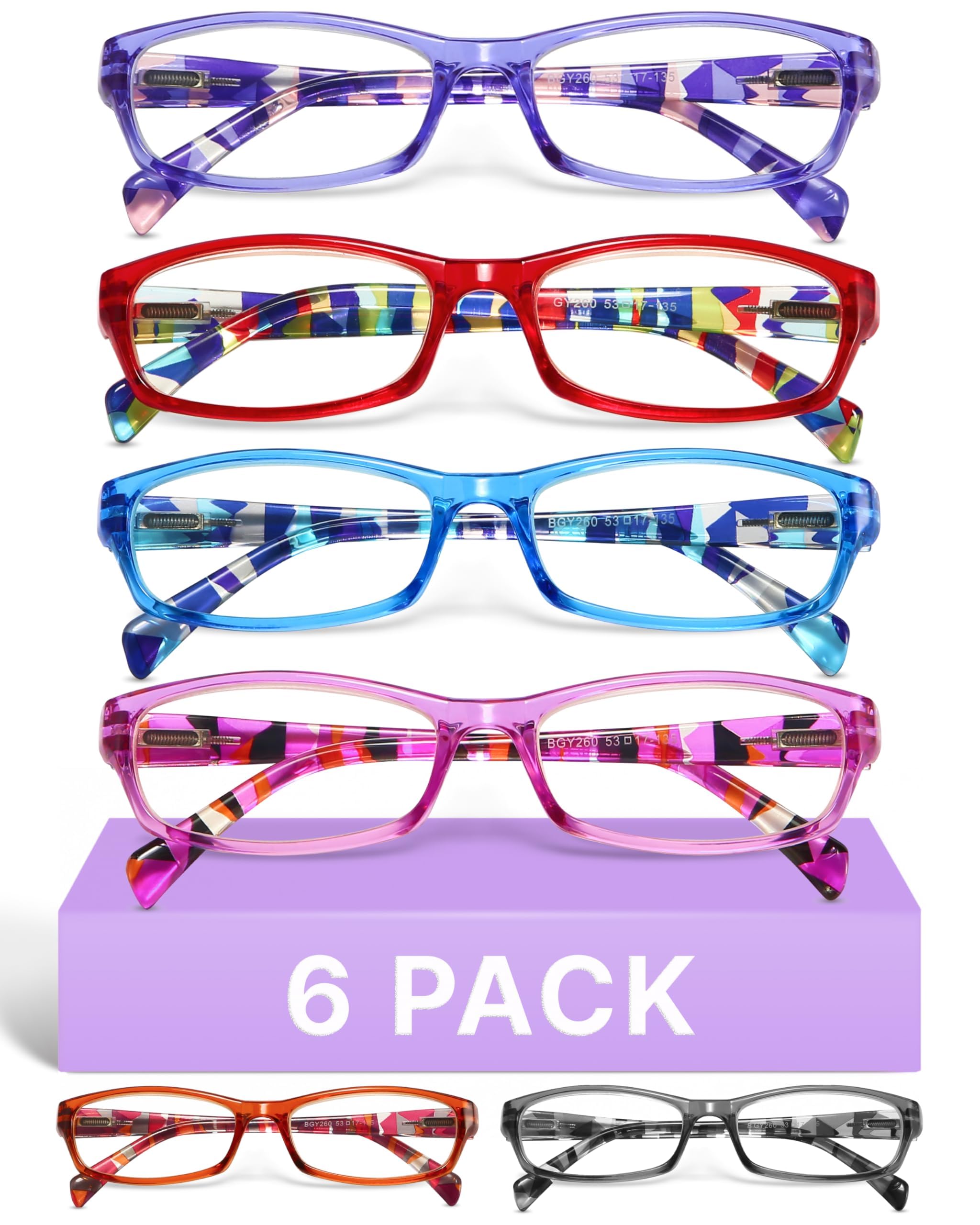 Gaoye 1.5 Reading Glasses for Women 6 Pack