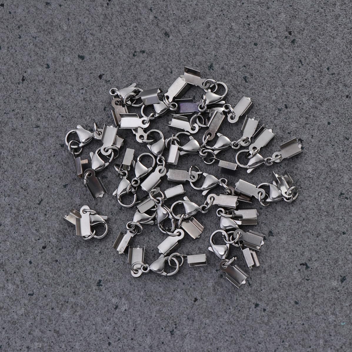 Stainless Steel Lobster Clasp Jewelry Finding 48pcs