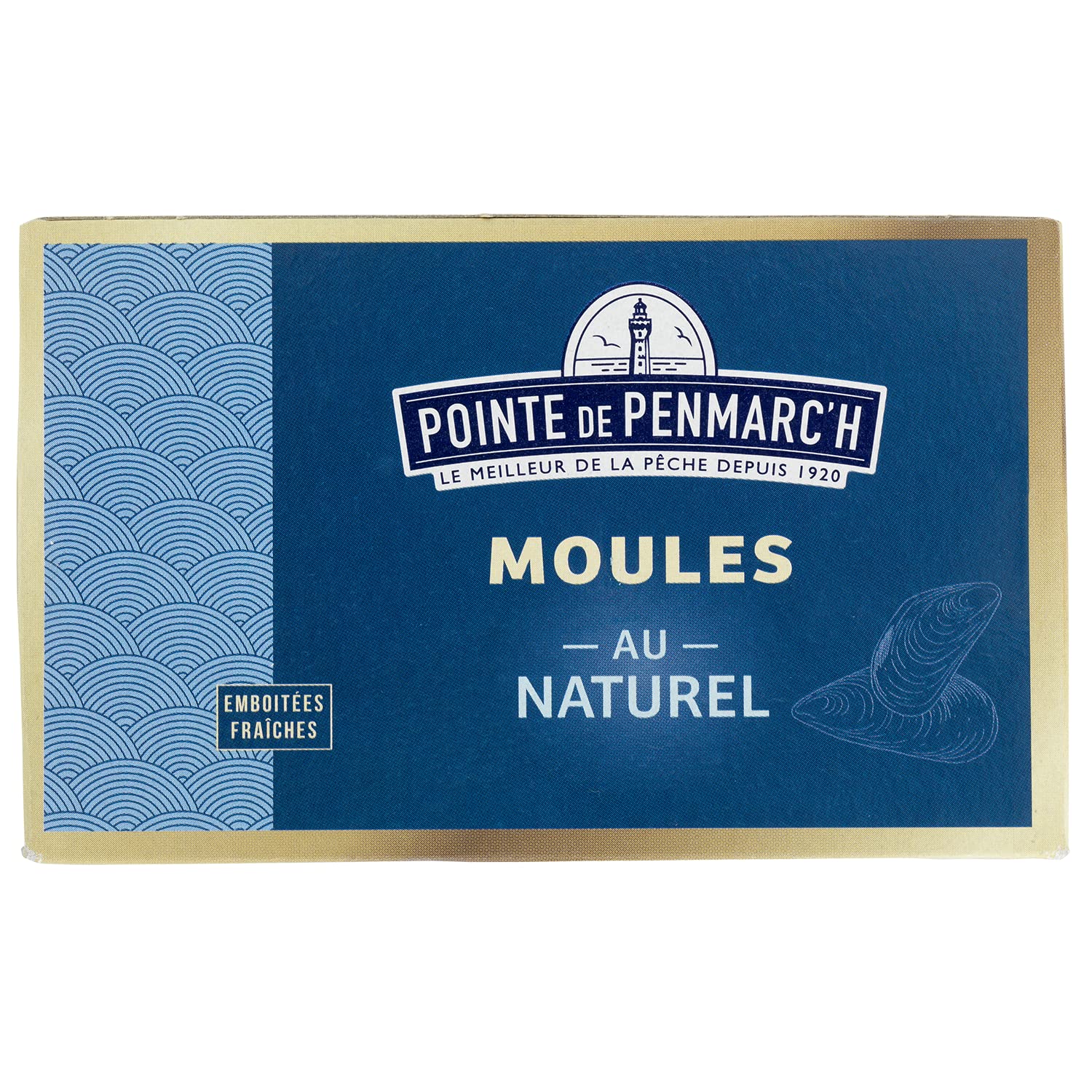 Moules au naturel Pointe de Penmarc'h le lot de 3 boîtes de 111 g - Livraison en 2 à 3 jours ouvrés depuis la Bretagne