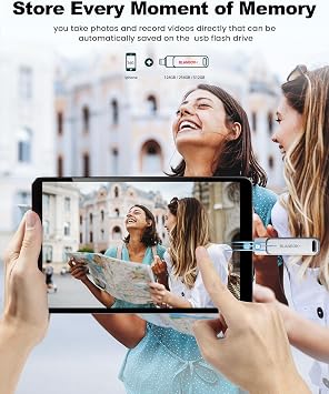 MFi Certified 512GB Flash Drive for iPhone Photo Stick, USB Memory Stick High Speed iPhone Flash Drive, External Memory Storage USB Stick Thumb Drive for iPhone/iPad/Android/PC (Metallic Silver)
