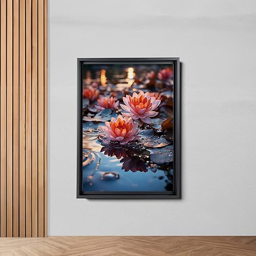 Miniatura 4 de Yoga Wall Art, Canvas Prints Yoga Meditation Studio Room Decorations Tie Dye Hippie Psychedelic Poster with Frame Meditating Peace Wall Art Hanging