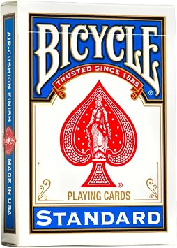 Bicycle Rider Back International Standard Index, Poker Length, 1 Deck, Red or Blue