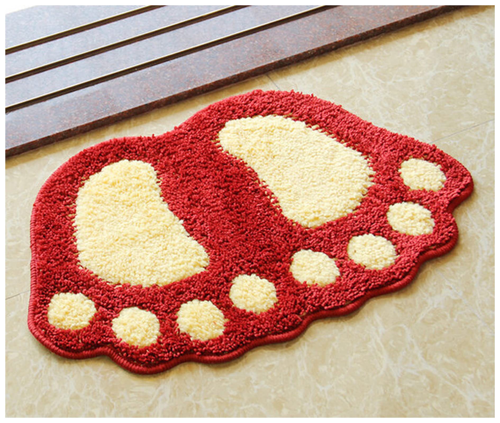 Tapis de toilette antidérapant en microfibre absorbante pour sol