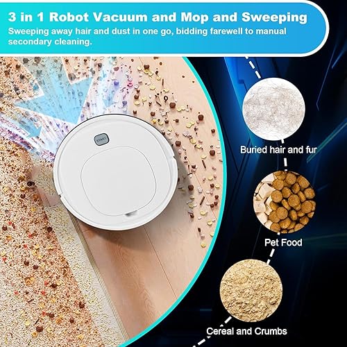Miniatura 2 de Robot aspirador, robot aspirador, fregona avanzada para evitar obstáculos, aspiradora robótica, aspiradora robótica delgada, diseño ideal para pelo