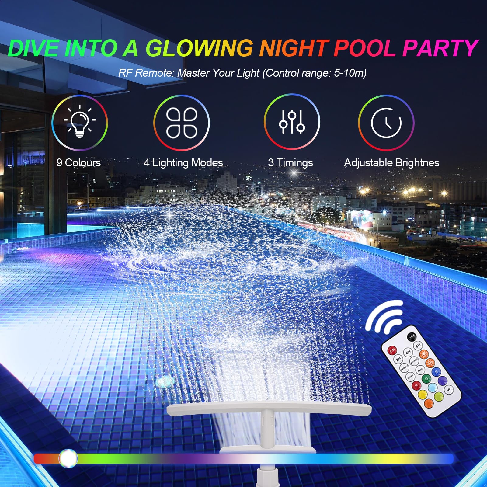Fuente de piscina para piscinas superiores y enterradas