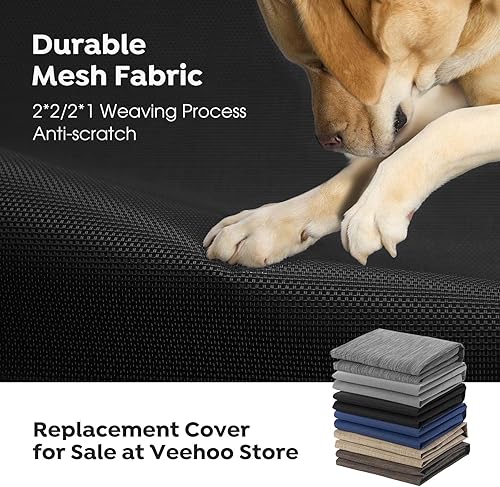 Miniatura 4 de Veehoo - CWC1803-S - Cama elevada tipo catre para perros, refrescante, portátil, con malla lavable y transpirable, patas antideslizantes, duradera,