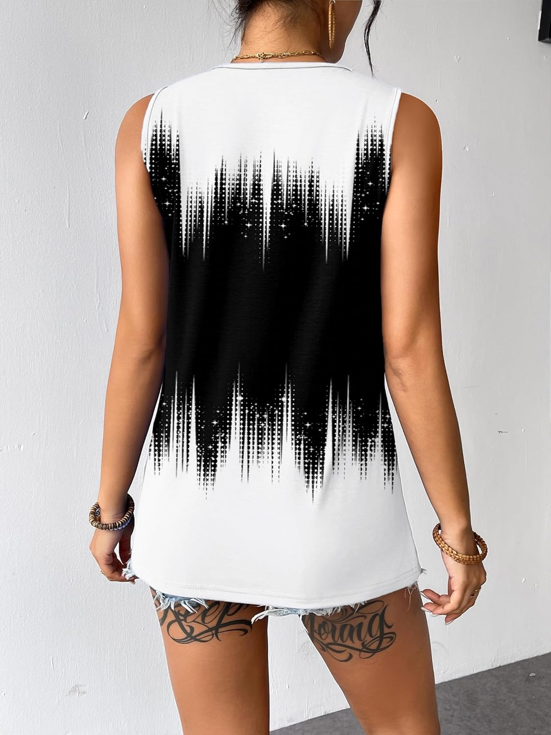 Zeagoo Womens Summer Tank Tops Sleeveless Loose Fit Tunic Blouses Dressy Casual Pleated Front Scoop Neck Boho Shirts - Image 6