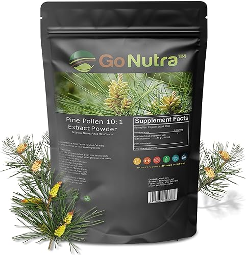Miniatura 1 de Go Nutra - Polvo de polen de pino, potente polvo de polen de pino 101 de Masson Pine Trees, polen de pino puro en polvo para té, café, jugo, batidos