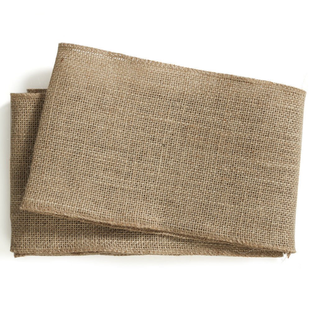 Aka Aka® 100Pcs 17X240cm Hessian Lace Sash Chair Cover Bow Natural Burlap Rustic Vintage Shabby Chic Wedding Party Favor (Jute, Pack 50)
