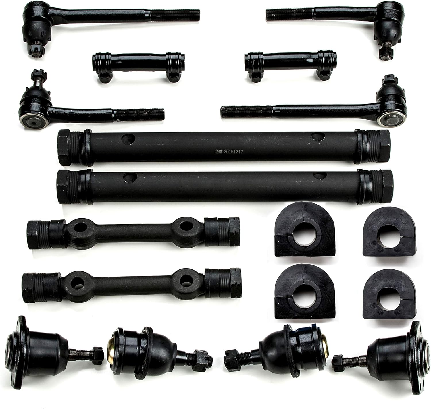 Front End Suspension Rebuild Kit Compatible With Chevrolet C10 2WD Vehicles, OEM Spec Replacement Parts, 10 Piece Kit (YEARS: 1968-1970 Power Steering)