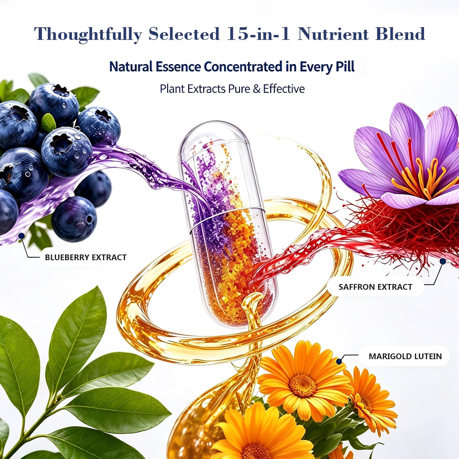 15-in-1 Advanced Eye Formula – Lutein, Zeaxanthin, Bilberry, 90 Ct — Amazon image 3