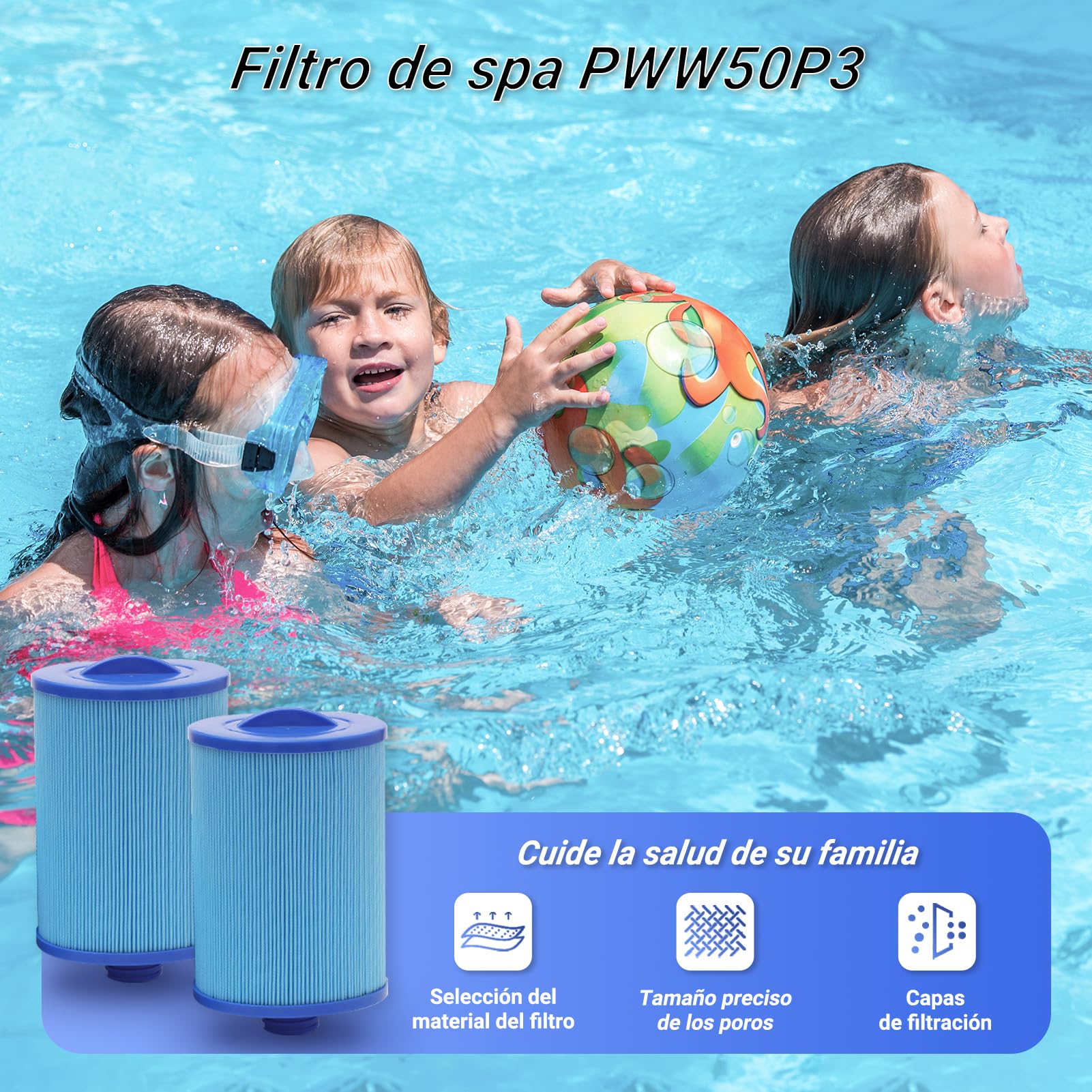 Cartucho de Filtro para SPA, 2 Unidades, Filtro de Repuesto
