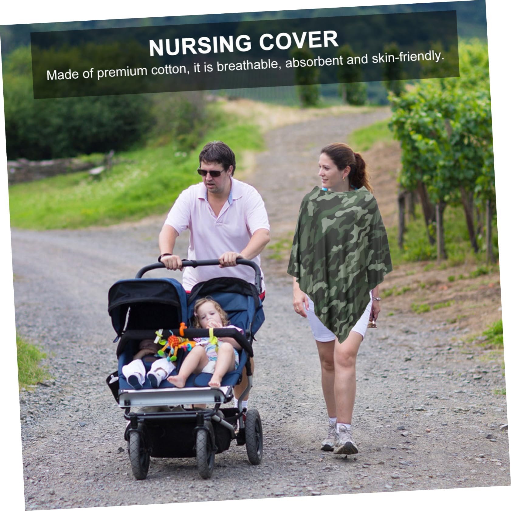 ifundom 2stücke Outdoor Stillcover Camouflage-design Bequemer Still-schal Für Unterwegs Atmungsaktives Und Hautfreundliches Still-tuch Für Mütter Beim Reisen Und Spazierengehen
