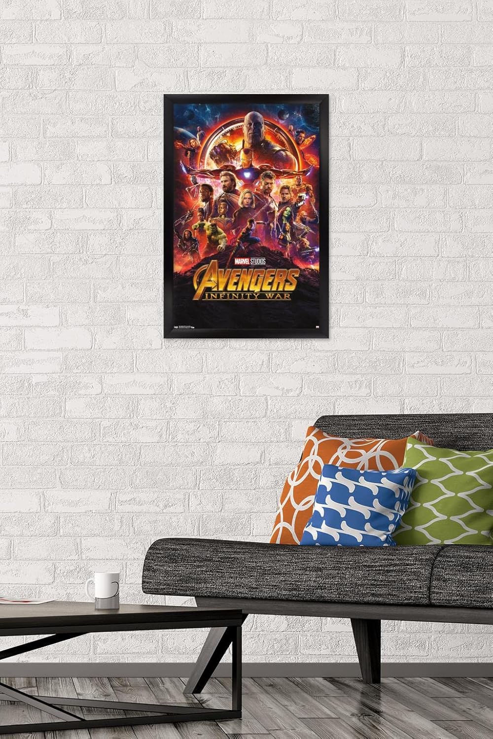 Trends International Marvel Cinematic Universe - Avengers - Infinity War - One Sheet Wall Poster, 14.725" x 22.375", Black Framed Version