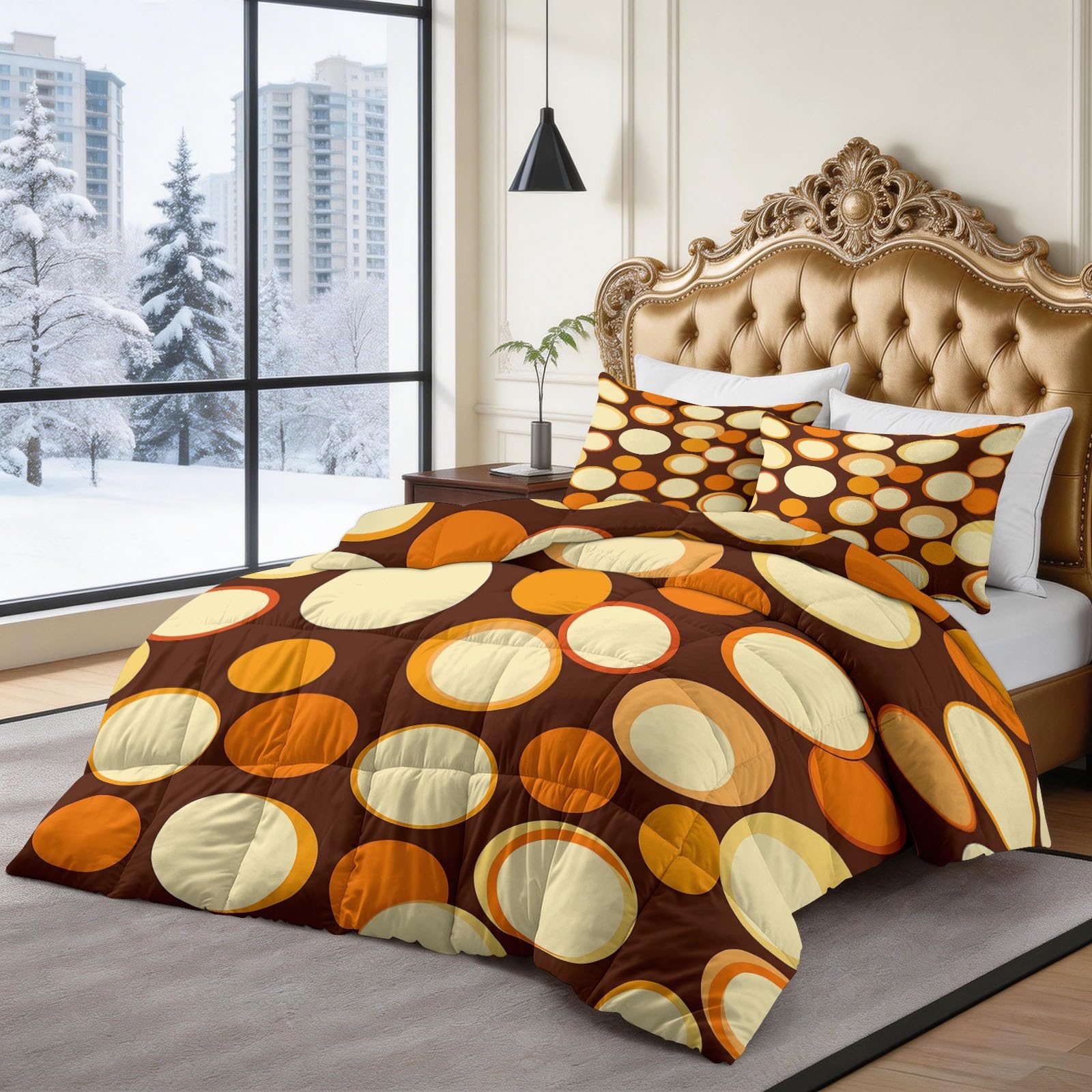 CozyRest Edredon Relleno nordico Cama Infantil Algodón - Burbujas Vintage Arte Pop Cama 90 - Bebe rellena Juego de Manta 150x200 cm con Almohada 50 x 75 cm por niños e niñas