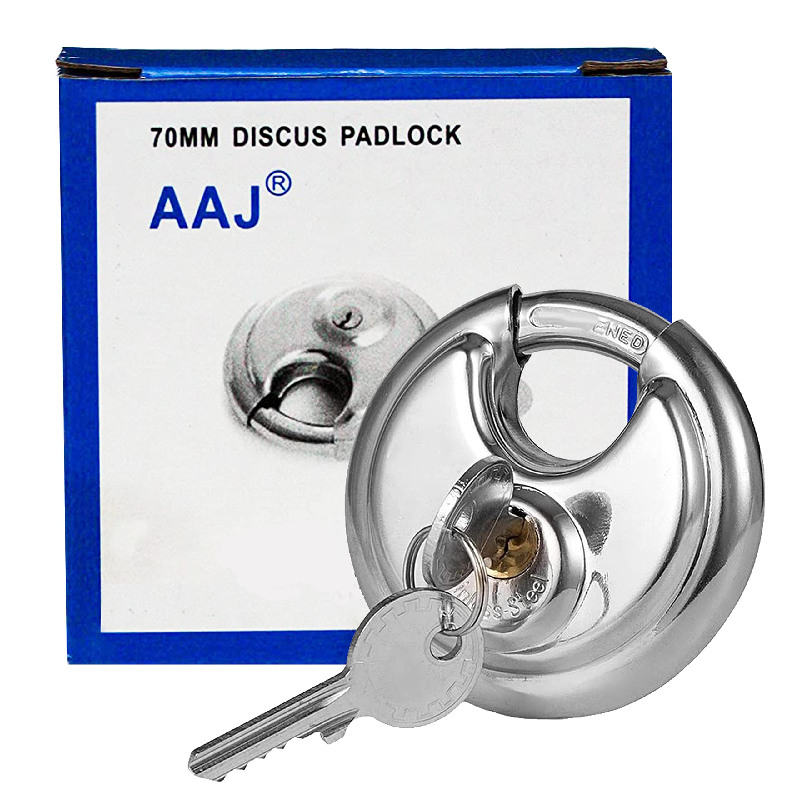 AAJ Heavy Duty Outdoor Security Padlock Lock 70mm, Perfact for Home, Garages, Workshops, Gates, Shed's, Vans and many more. by AAJ