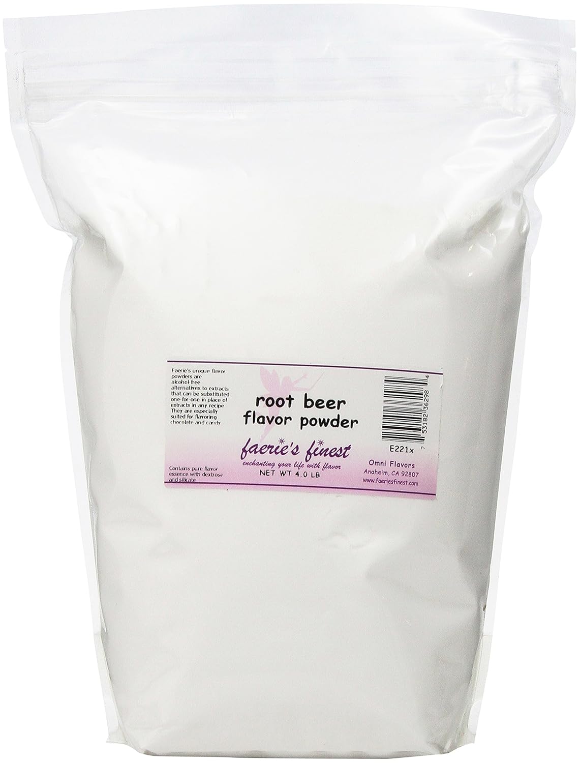Faeries Finest Flavor Powder, Root Beer, 4.00 Pound