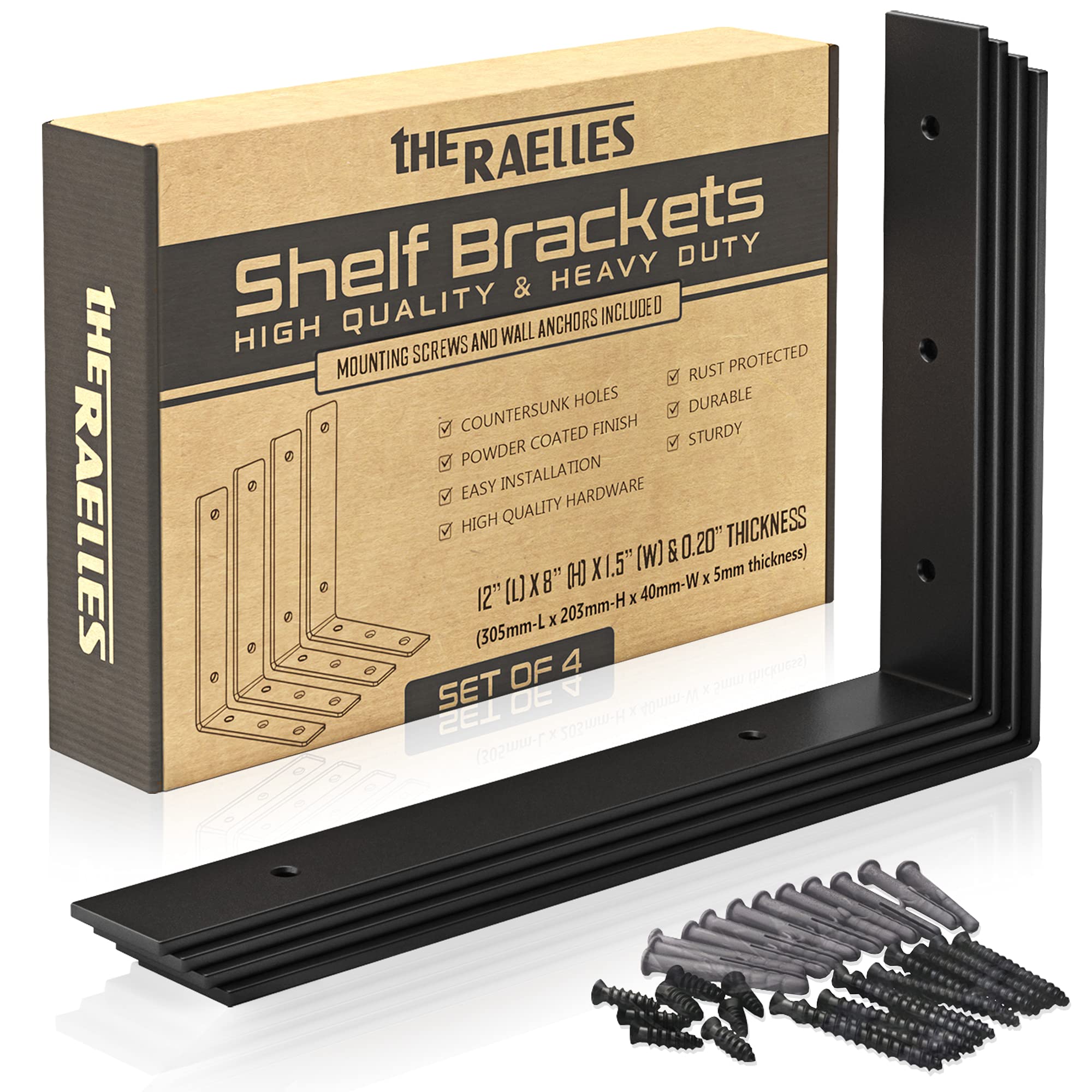 Buy Floating Shelf Bracket Heavy Duty Shelf Brackets, Premium 12