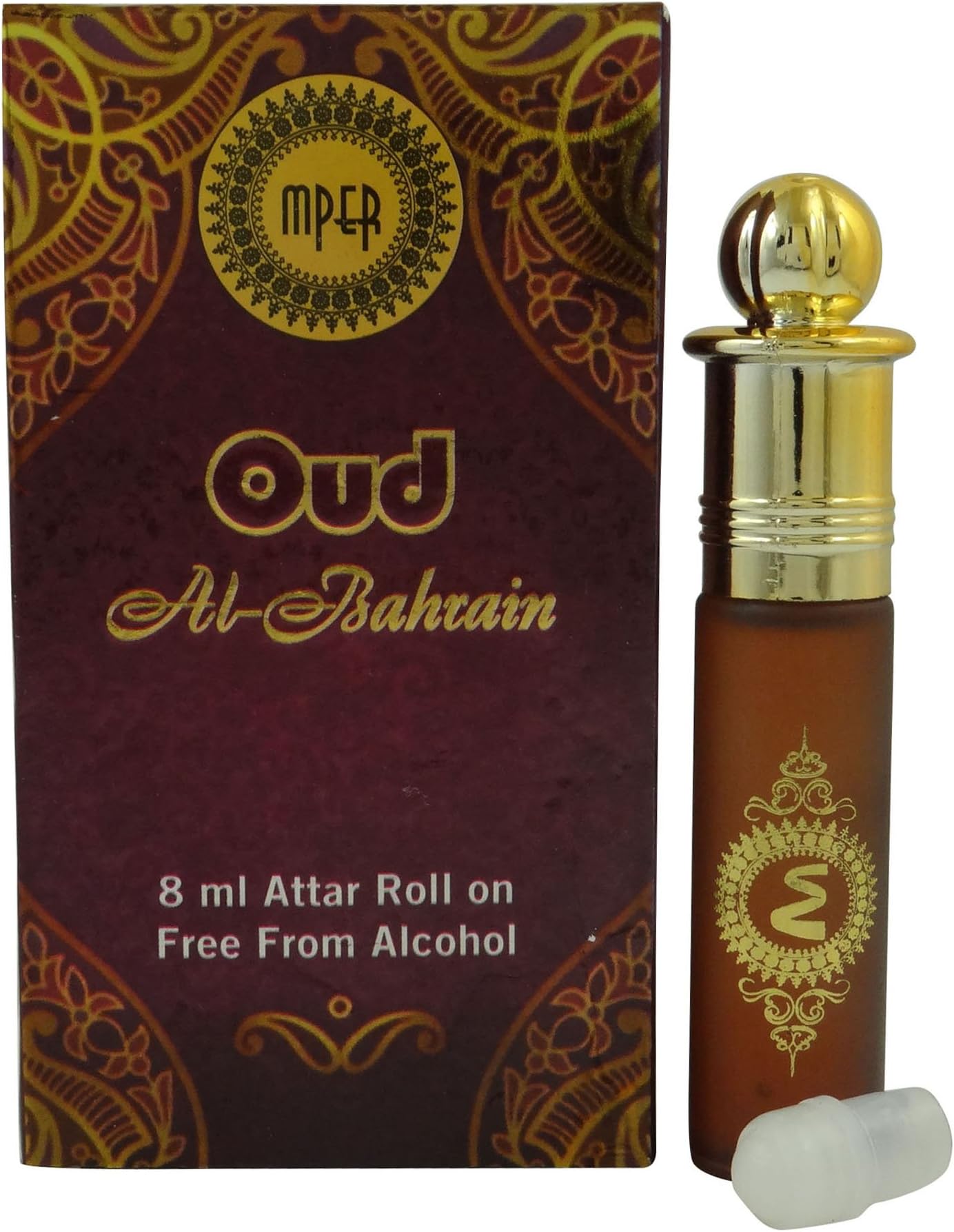MADNI Oud Al-Bahrain Attar Perfume Oil 100% Pure And Natural - 8 ml