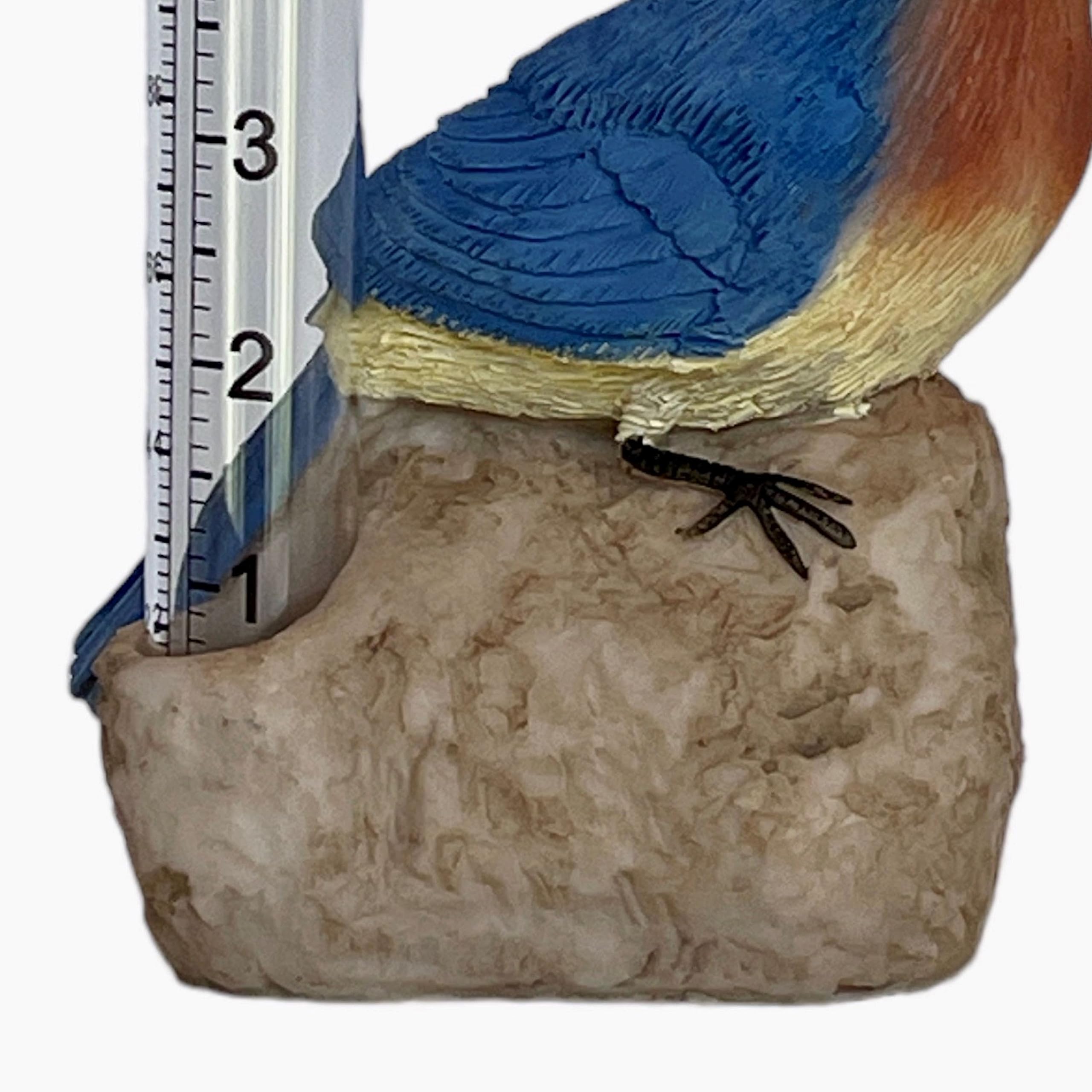 Gift Essentials Bluebird, pluviometro decorativo, in resina, per giardino, tubo di plastica, può contenere fino a 12,7 cm di acqua piovana