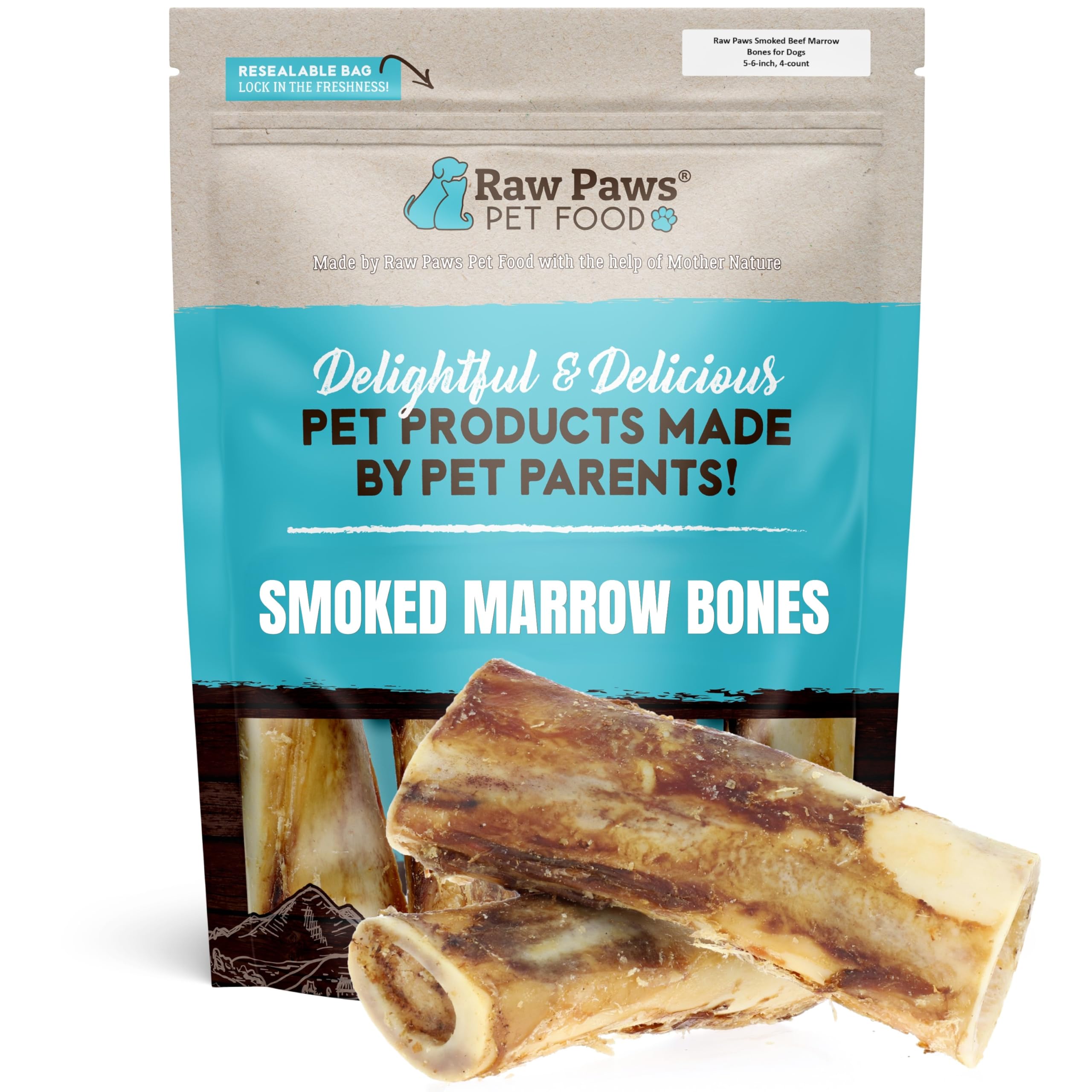 Raw Paws Smoked Beef Marrow Bones