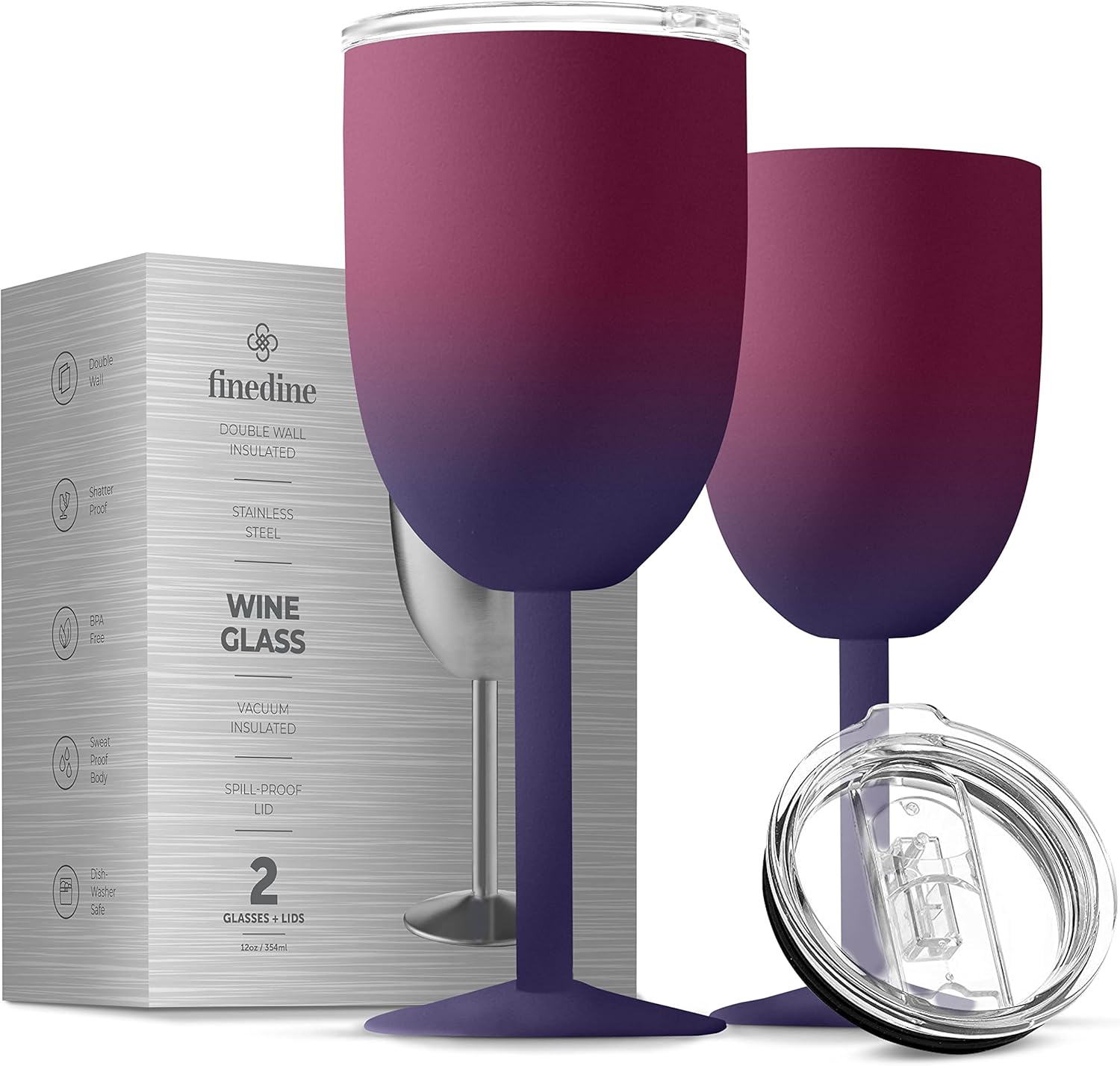 FineDine Stainless Steel, Drinking Cup, Wine glasses