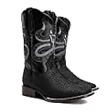 Joe Boots Python Leather Print Men's Western Boot: Square Toe Cowboy, Rodeo Boots