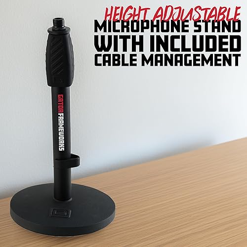 Miniatura 2 de Gator Frameworks Soporte de micrófono de escritorio de lujo con altura ajustable (GFW-MIC-0601)