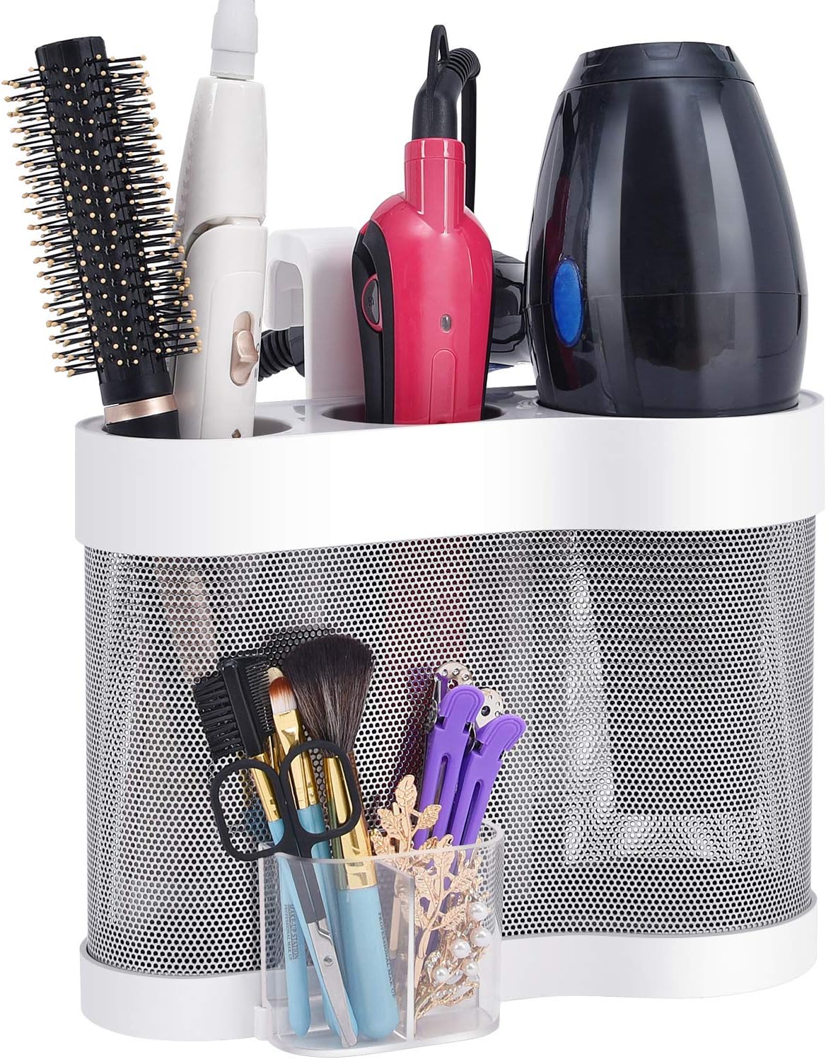 Make-up organizer 4 vakken Natureo Wit - Badkamer decoratie