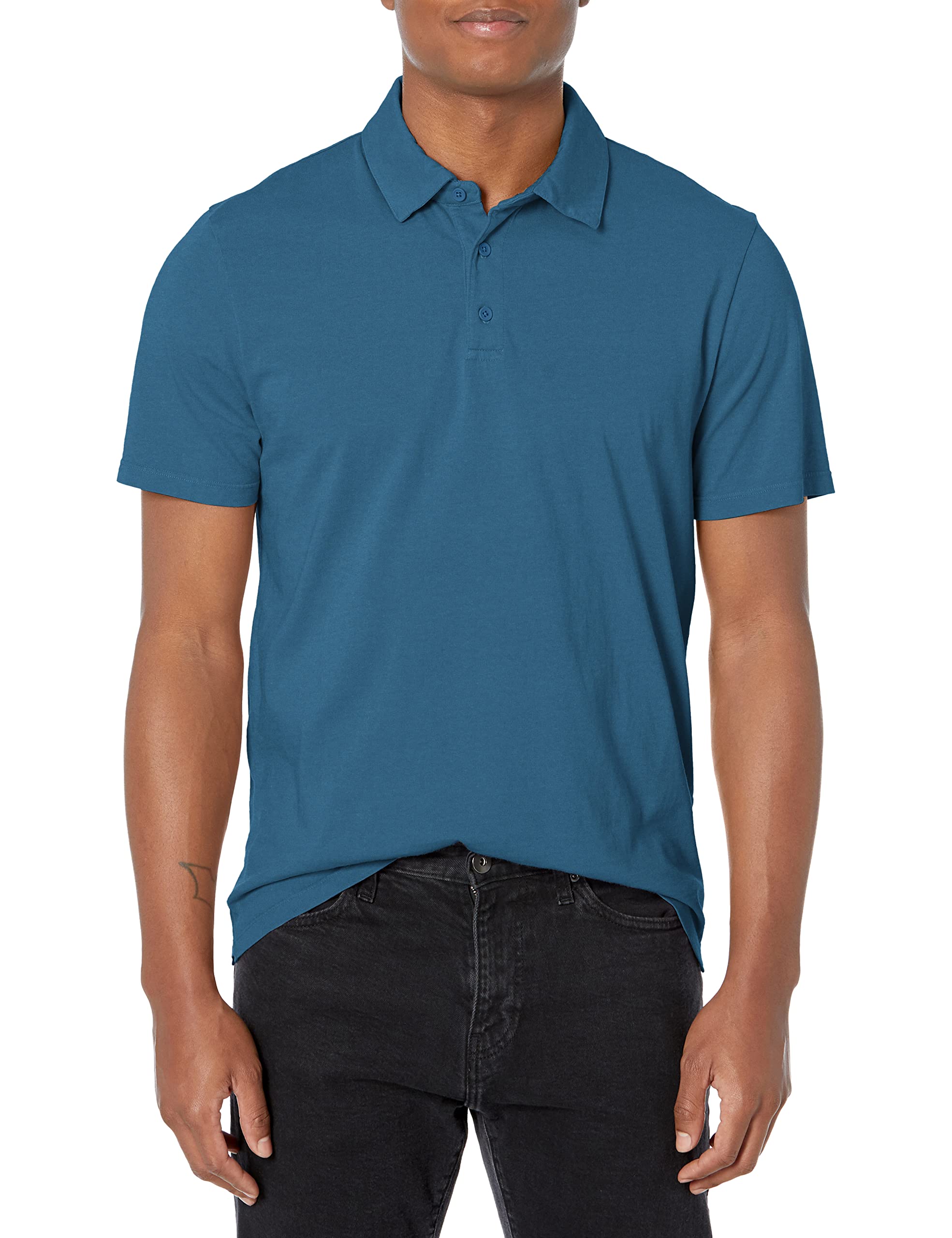 VinceMen's Garment Dye Short Sleeve Polo