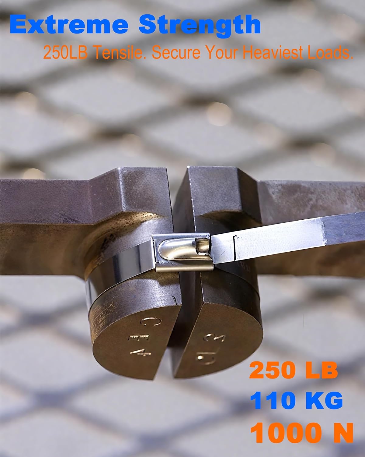 Metal Zip Ties (500 pcs/11.8 Inch), 304 Stainless Steel, Heavy Duty Self-locking Cable Ties, for Exhaust Wrap, Chain Link Fence Parts, Heat Resistant Fencing Tie. for Pipe, Auto repair. (500)