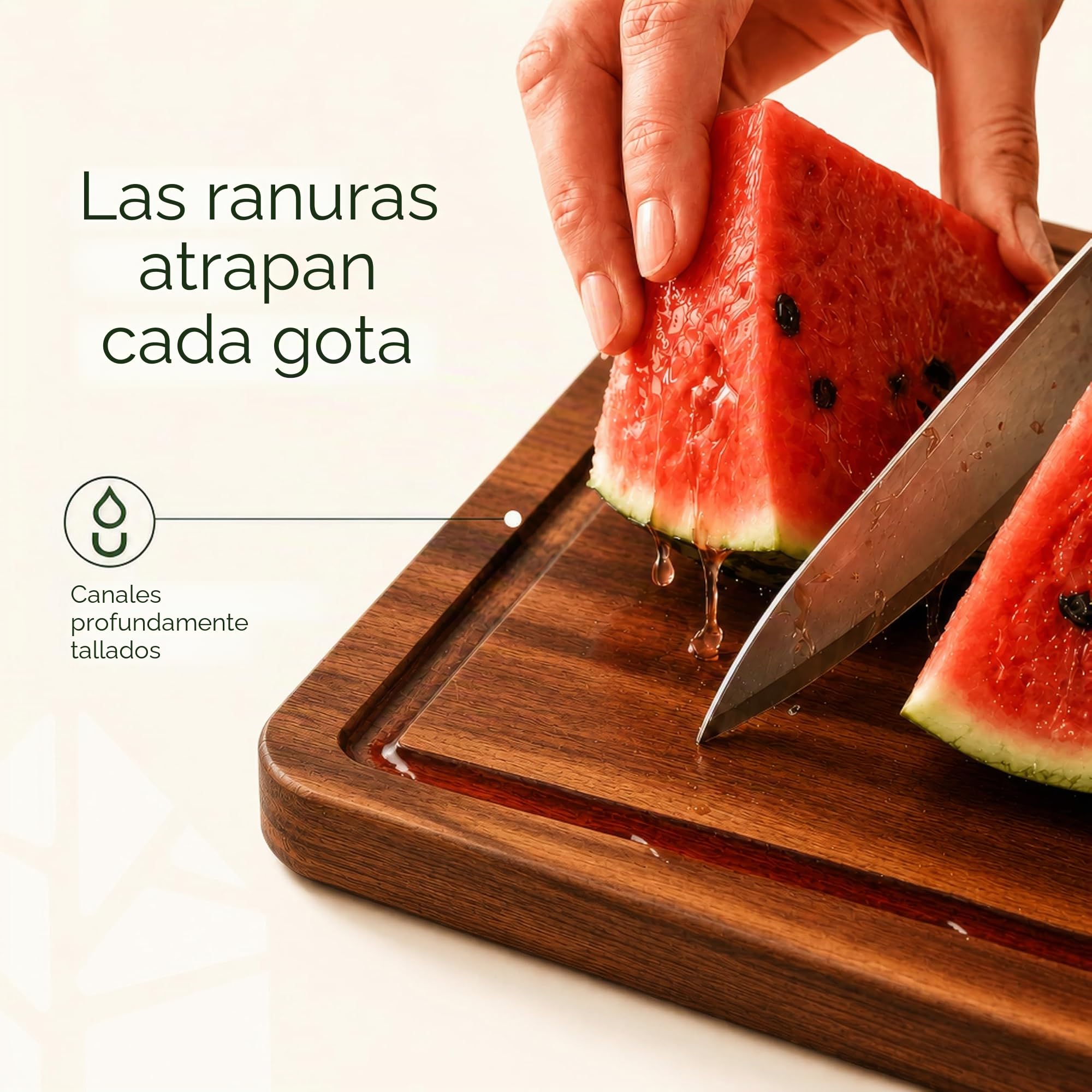 Tablas de Cortar Madera de Acacia, Juego de 3 con Soporte y Asas