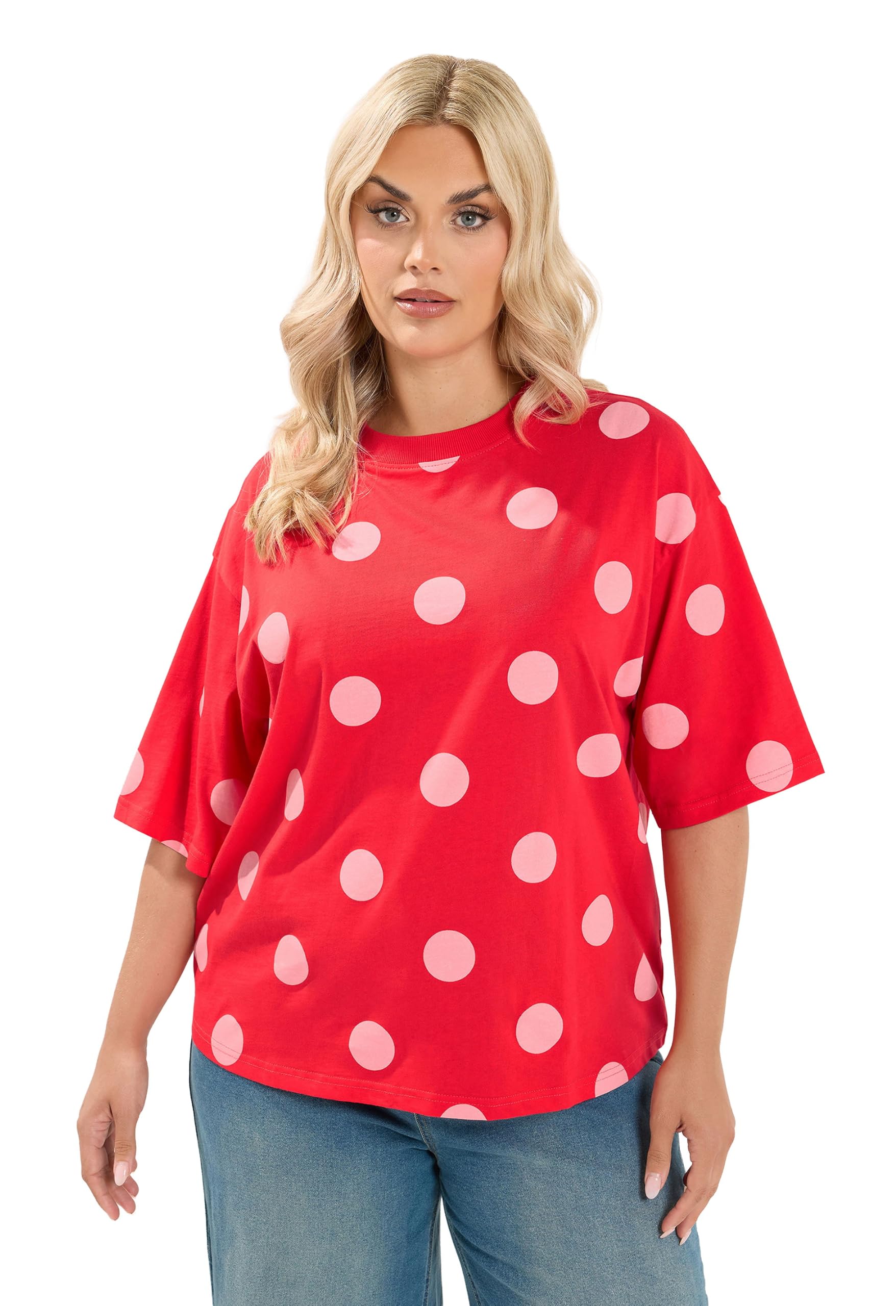 Limited Collection Curve Polka Dot T-Shirt - Women's - Plus Size Curve