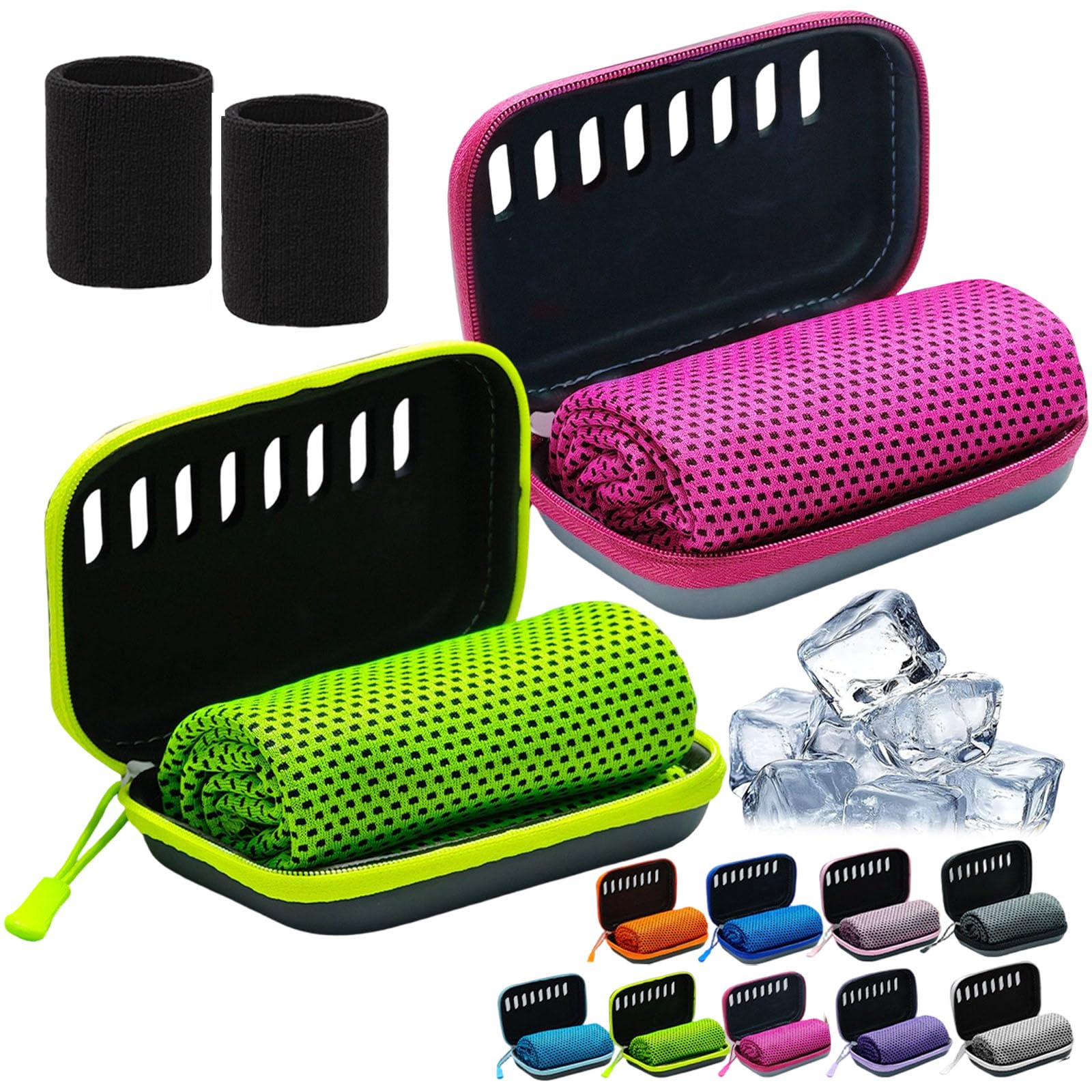 HOPASRISEE 2026 New Cooling Towel, Instant Cool Towel, Quick-Drying Ice Neck Wraps, Microfibre Breathable Cooling Cloth for Men Women Gym Workout Running Yoga Camping (2PC-D,30CM*90CM)