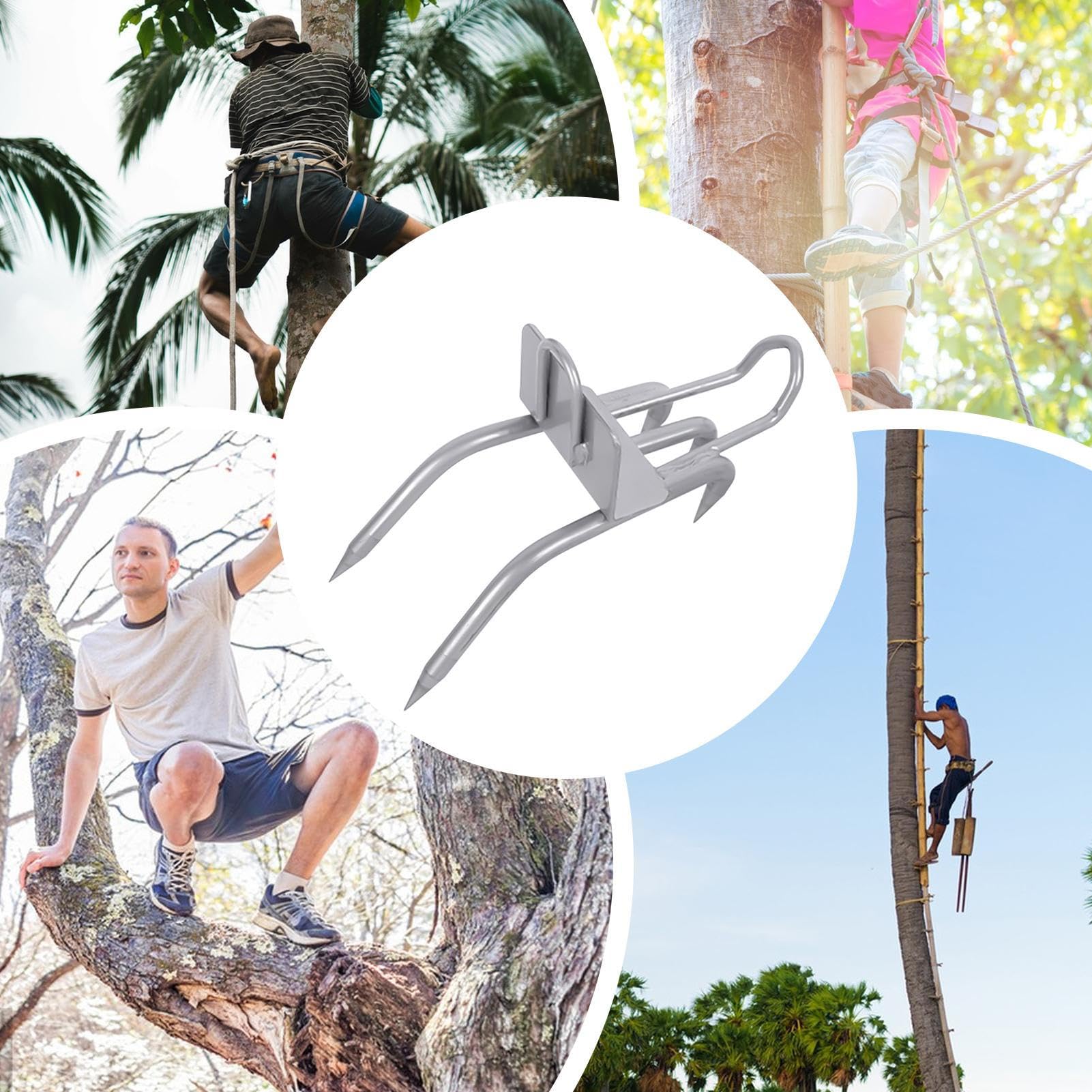 Garras para Escalar Árboles,Calzado de Seguridad para Arboristas (1 Par) - Herramientas Antideslizantes para Arboristas, Actividades al Aire Libre, Trabajos en Cubiertas y