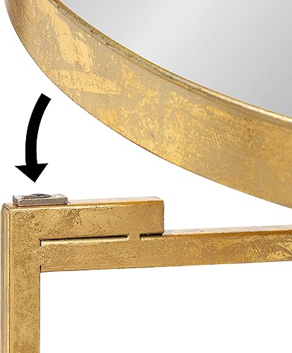 Miniatura 40 de Kate and Laurel Celia - Mesa redonda plegable de metal, negro con base dorada Dorado/Negro,Dorado/blanco,Negro -,Negro/Oro,Negro /Gris,Negro,