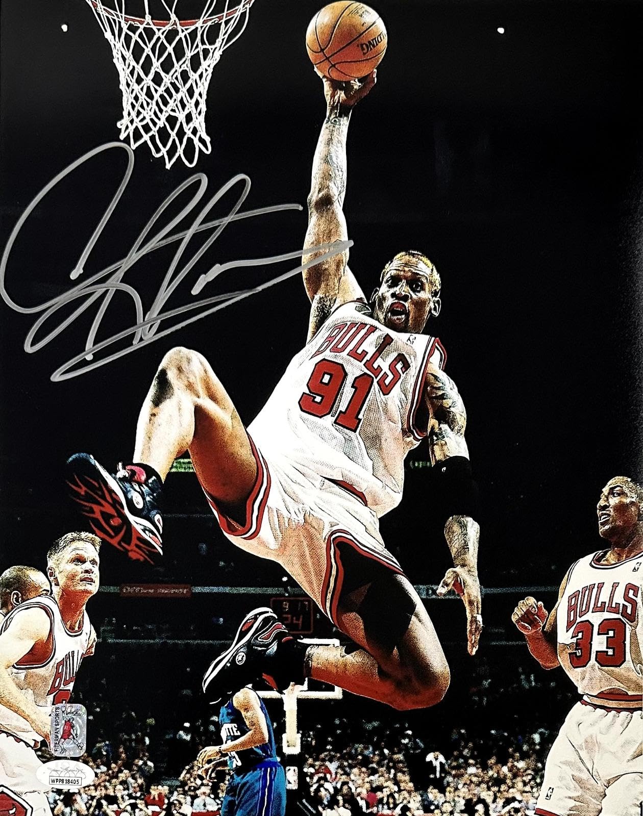 Dennis Rodman Signed Autographed 11x14 Photo JSA Authentic Chicago