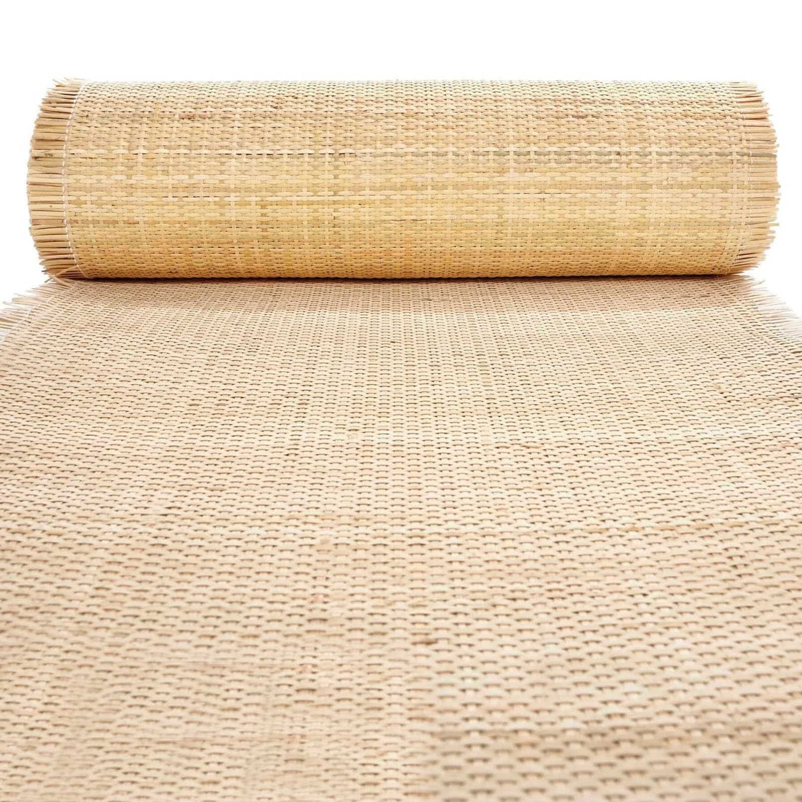 Natural Rattan Fabric Roll Closed Mesh Cane Webbing,Pre-Woven Rattan Webbing Sheet Cane Net,Chair Furniture Repair Wicker Caning Material,Pole Wrap